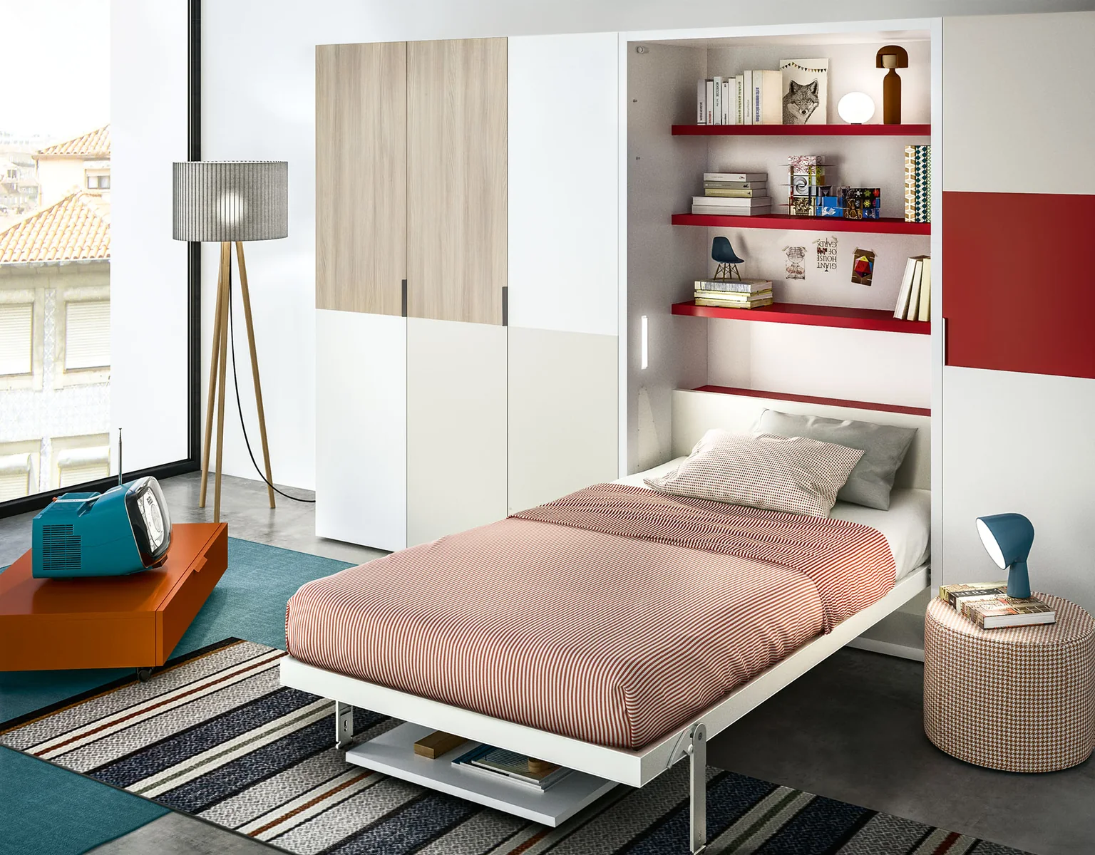 Wall bed Altea Work — Night · open