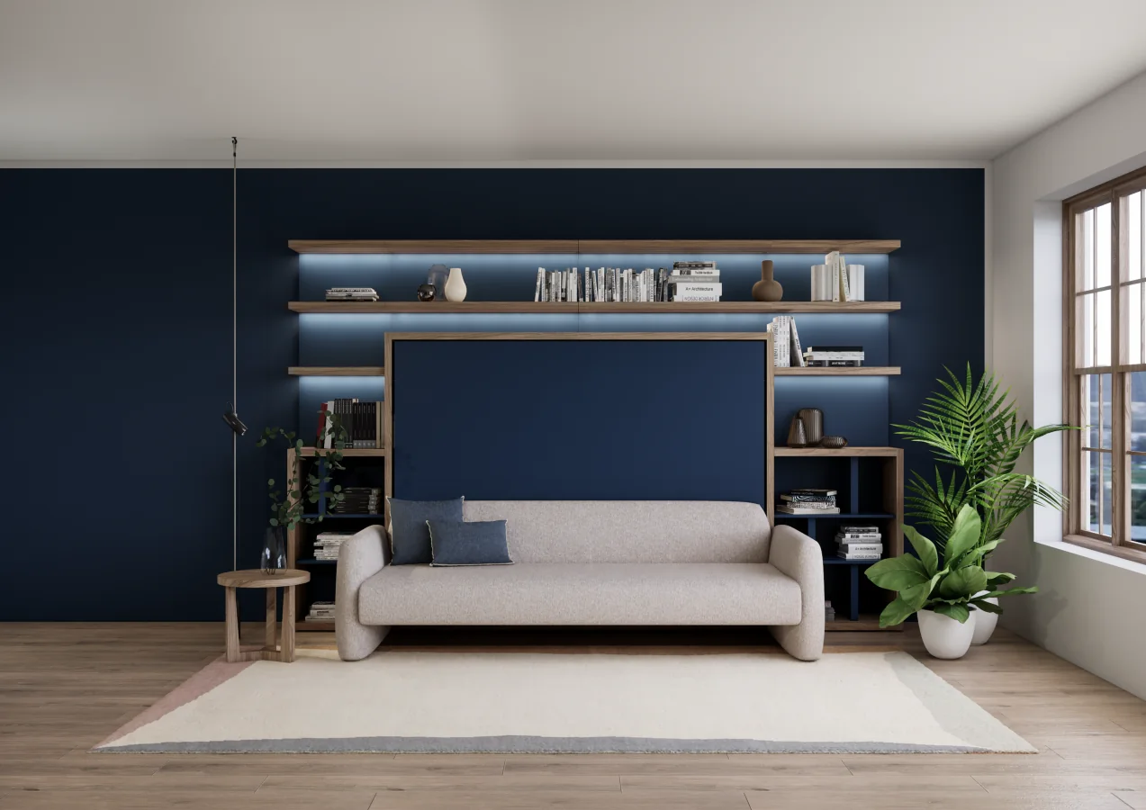 Double wall bed Minerva Horizontal — Day · closed