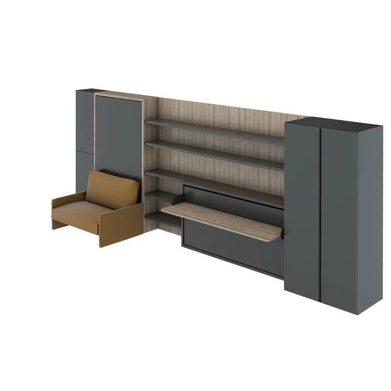 Furniture drawing — 57 m² loft apartment — Furniture system view 06
