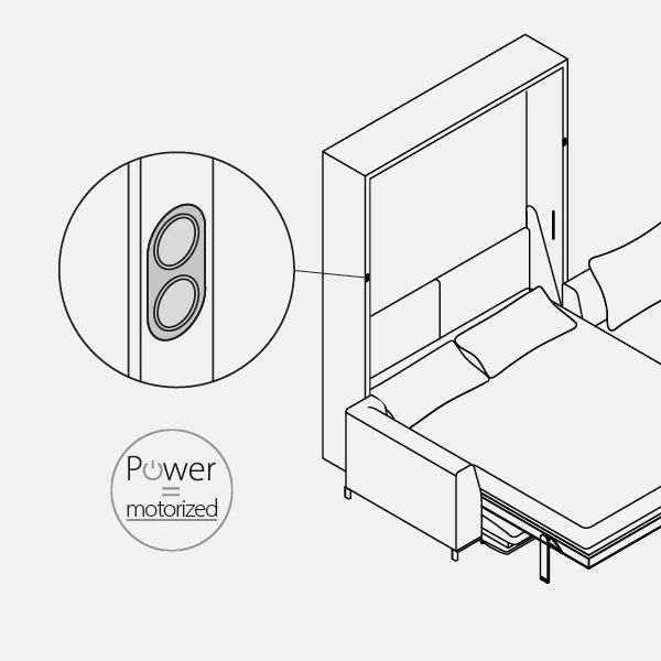 Dimension drawing of double wall bed Tonale 201-281 — drawing 9
