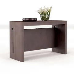 Console extending into a dining table Exodus — Another view of the console