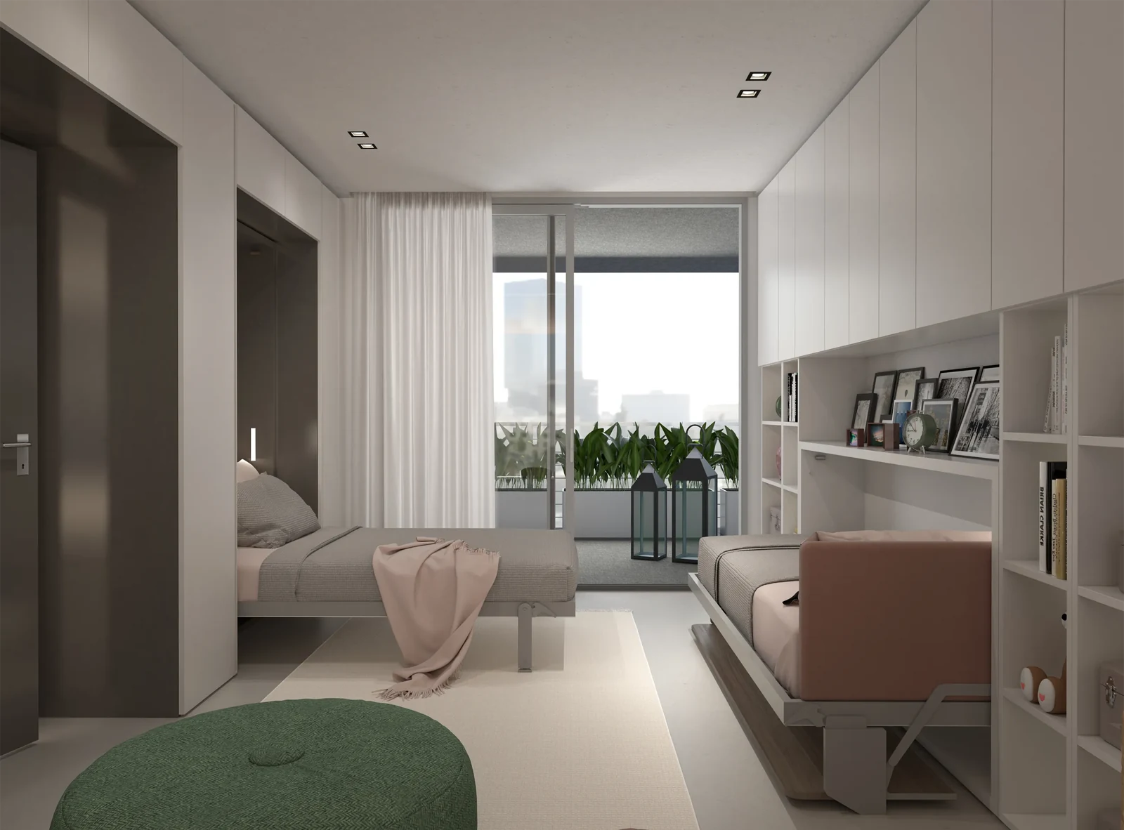 Room 01 · Space to study and rest — Kali and Altea beds open