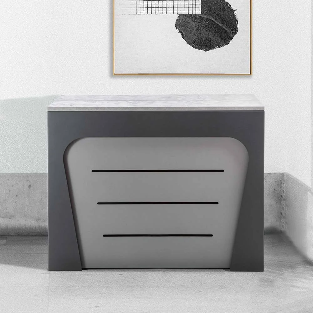 Console extending into a dining table Big Bang — Closed console with storage unit