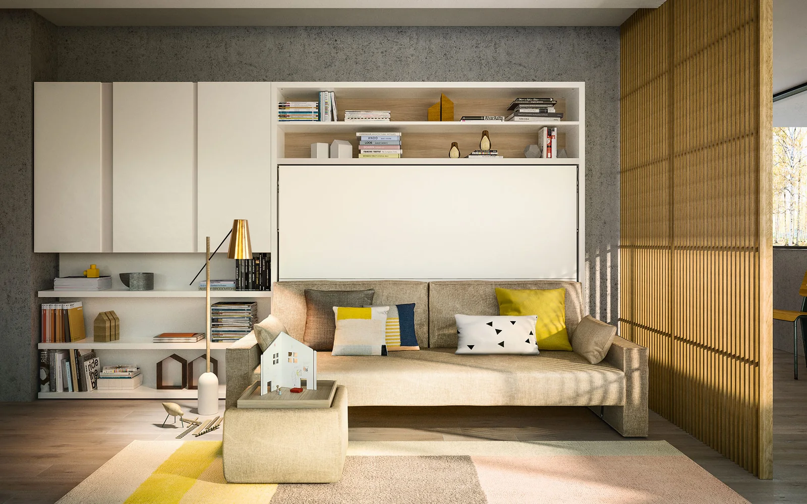 Double wall bed Circe Sofa — Day · closed