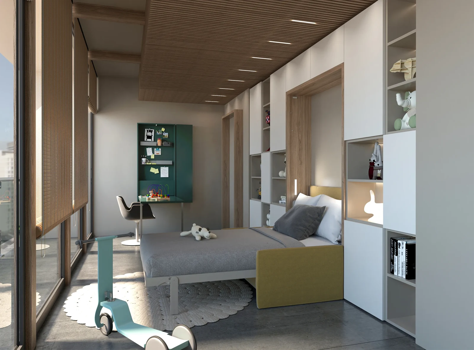 Room 03 · Room to grow — Altea bed and Wally Office desk open