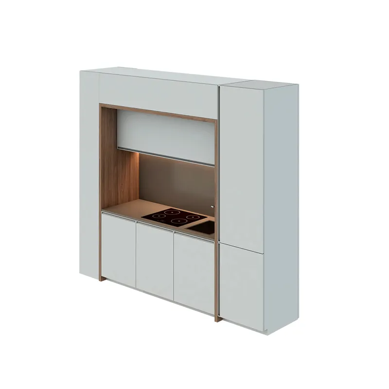Furniture drawing — 50 m² family apartment — Furniture system view 05