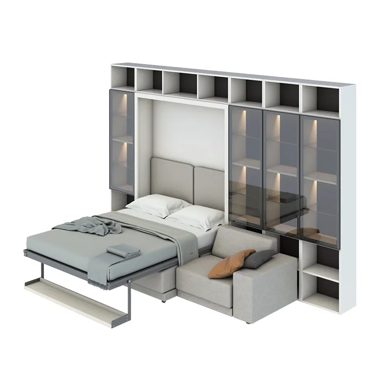 Furniture drawing — 30 m² city apartment — Furniture system view 02