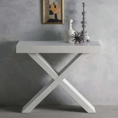 Console extending into a dining table Double X — Console in another finish