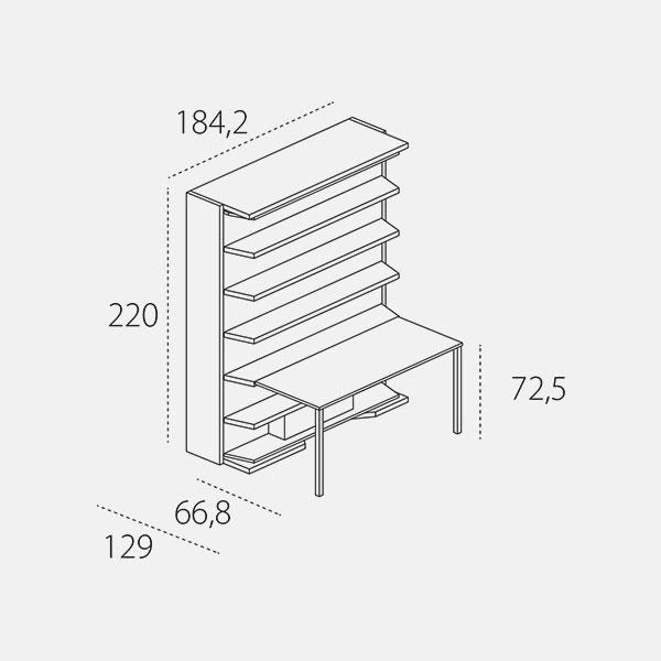 Dimension drawing of double wall bed LGM01/TAV — drawing 1
