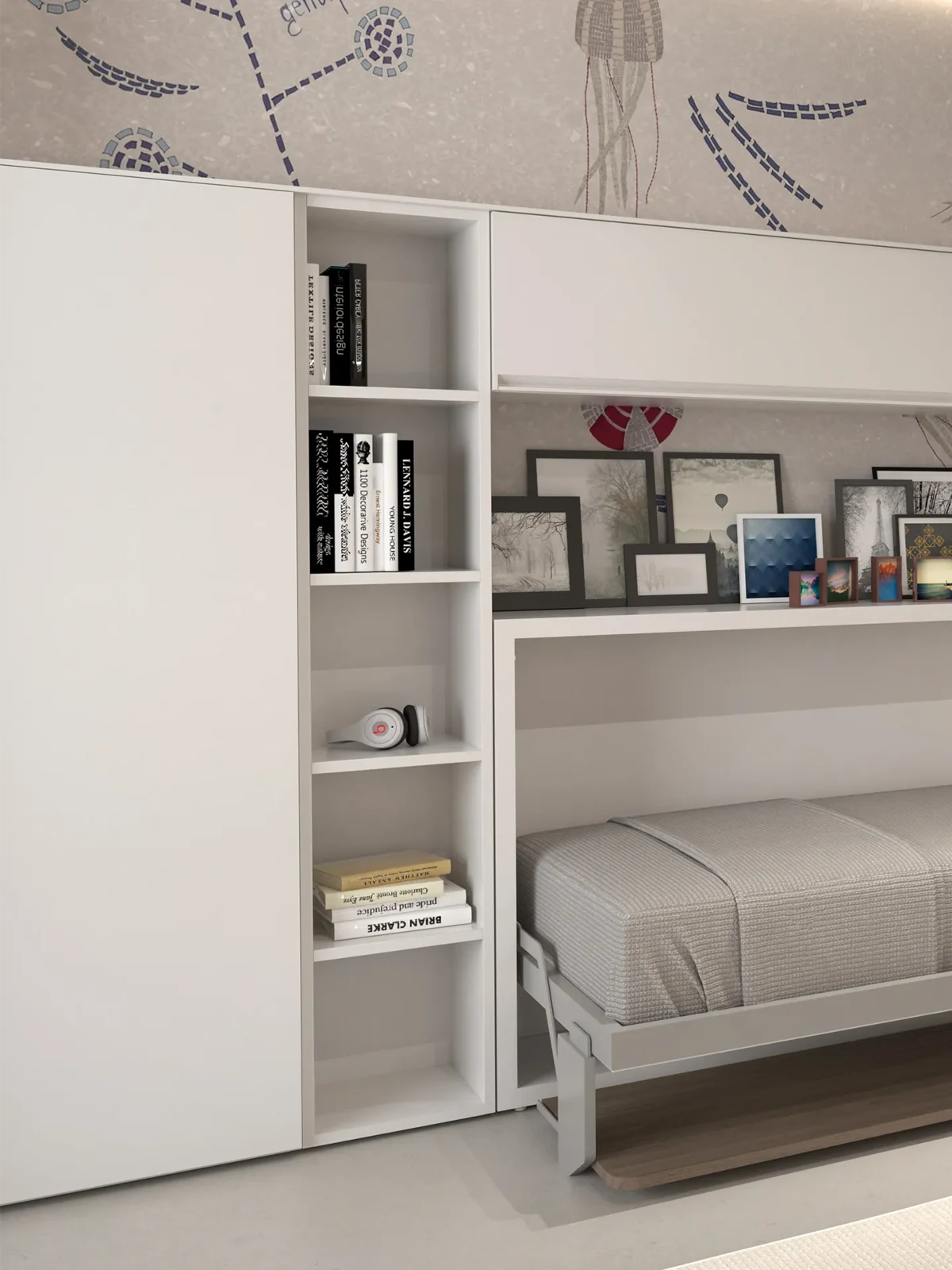 Room 01 · Space to study and rest — Kali Board 90 alternative — bed detail