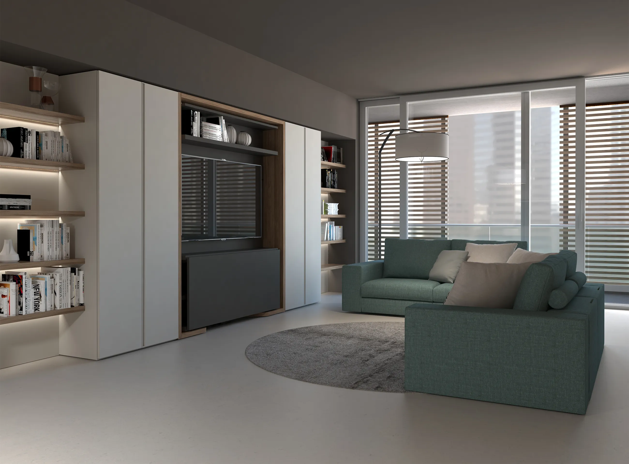 50 m² family apartment — Alternative layout 01