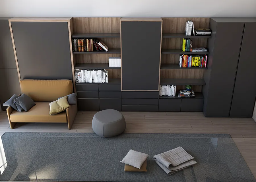 57 m² loft apartment — Alternative layout 01