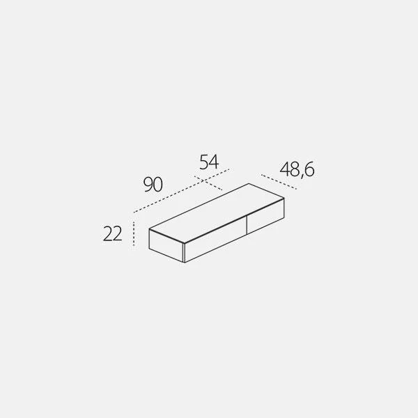 Pull-out folding table App — Additional-drawer configuration — closed