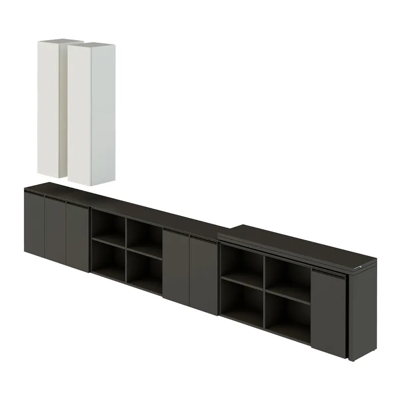 Furniture drawing — 30 m² city apartment — Furniture system view 04