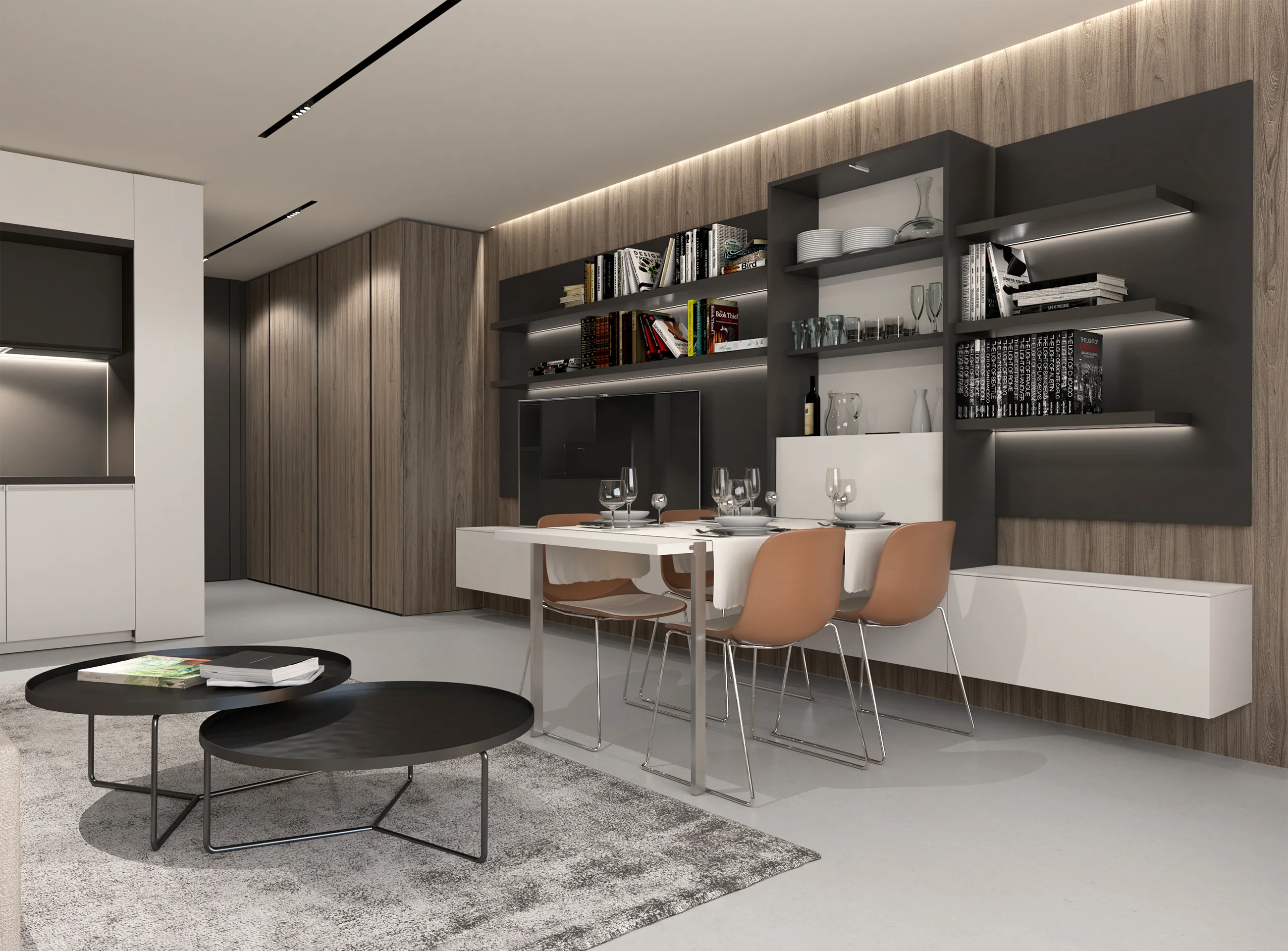 30 m² city apartment — Alternative layout 02