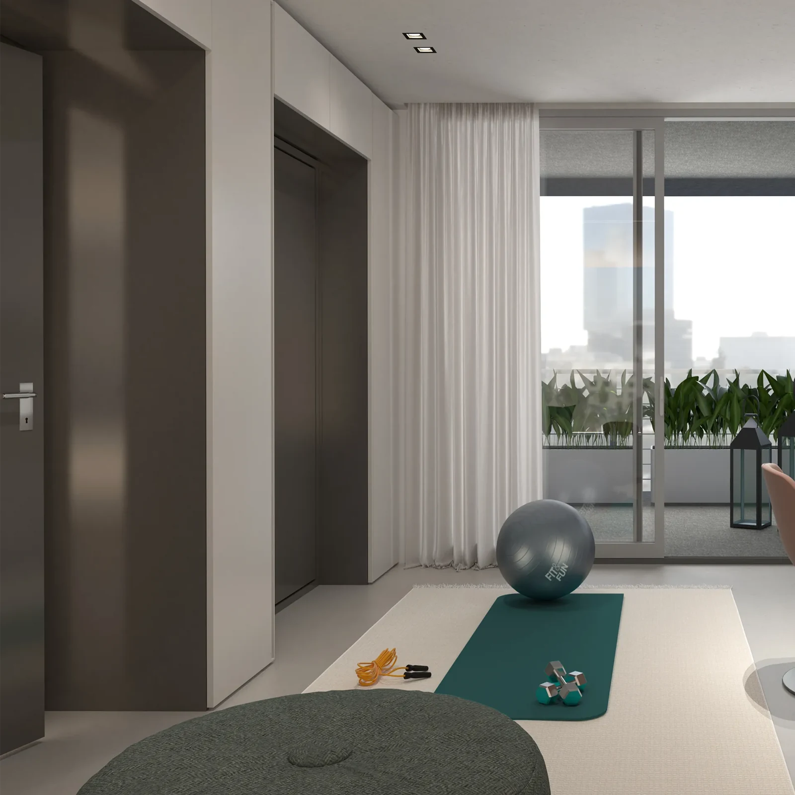 Room 01 · Space to study and rest — Altea 120 Standard — Closed front