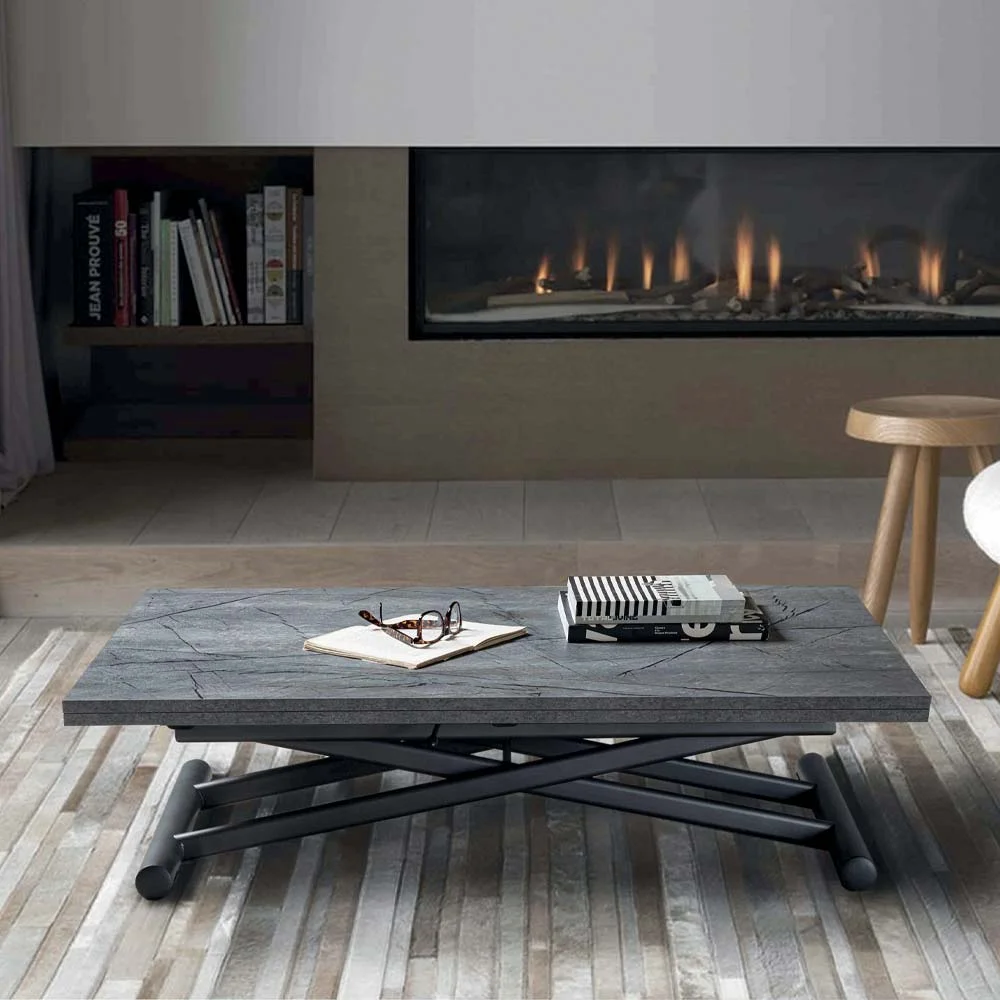 Height-adjustable extendable table Lift — Low coffee table
