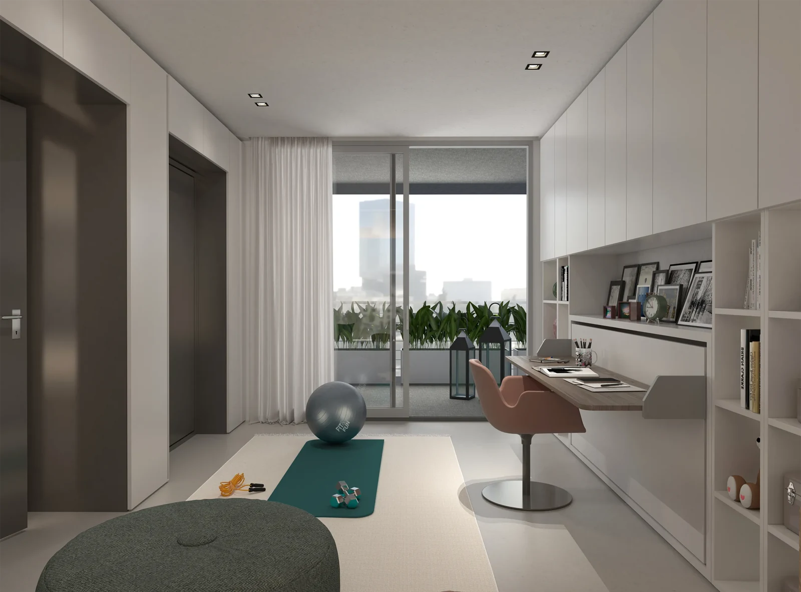 Room 01 · Space to study and rest — Room overview
