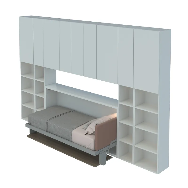 Furniture drawing — Room 01 · Space to study and rest — Kali Board 90 — Bed mode