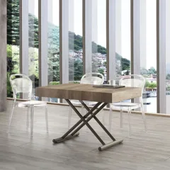 Transforming coffee and dining table BLOCK — Table at dining height