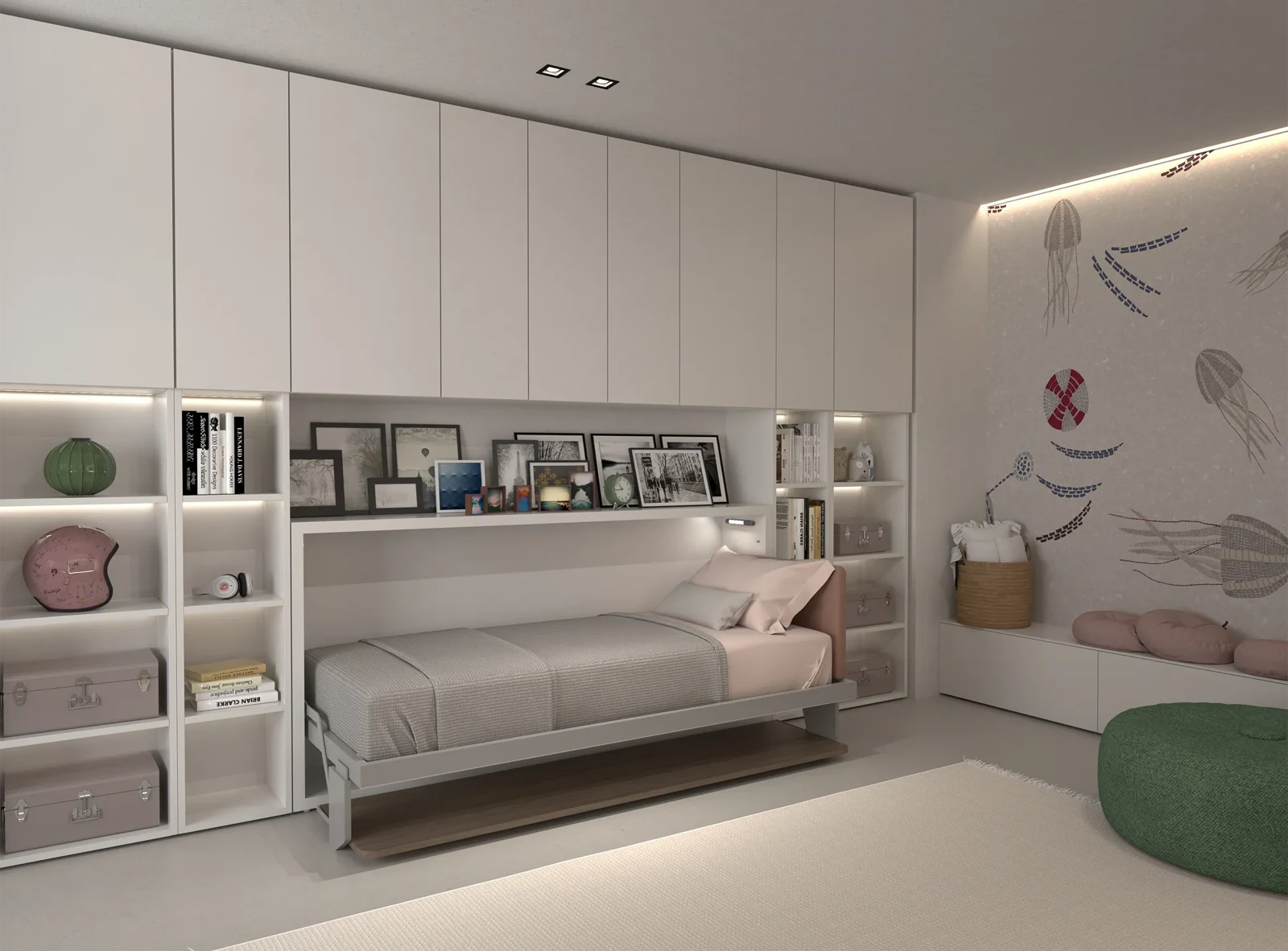 Room 01 · Space to study and rest — Kali Board 90 — Single bed open