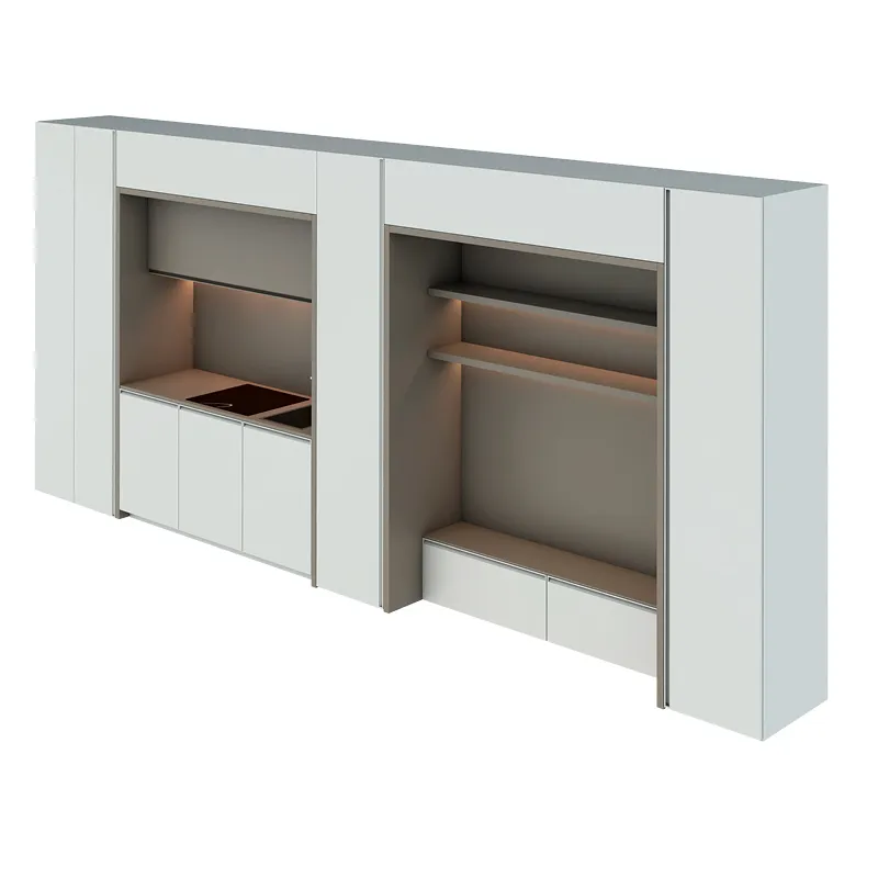 Furniture drawing — 25 m² studio with Minerva — Furniture system view 05