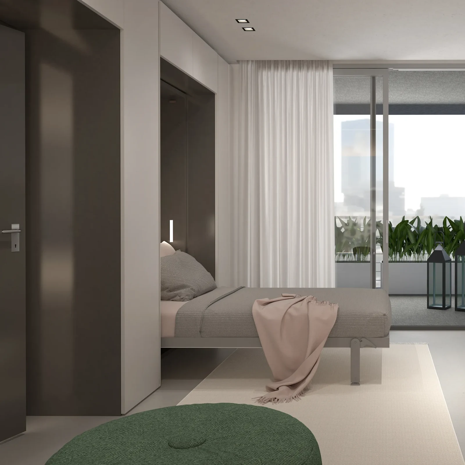 Room 01 · Space to study and rest — Altea 120 Standard — Bed open