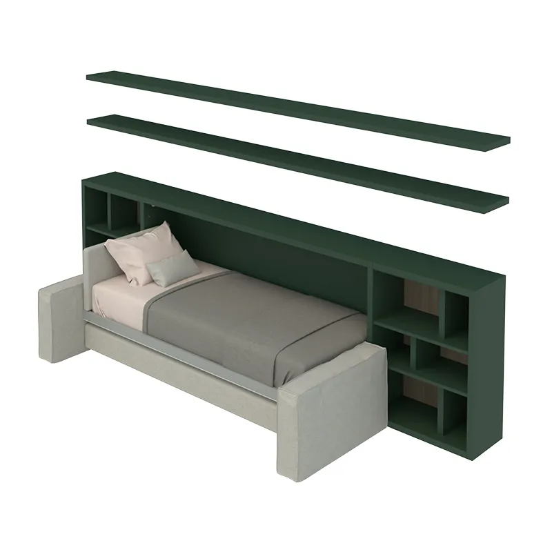 Furniture drawing — Room 02 · Work, relax and host — Kali Sofa 90 — Bed mode