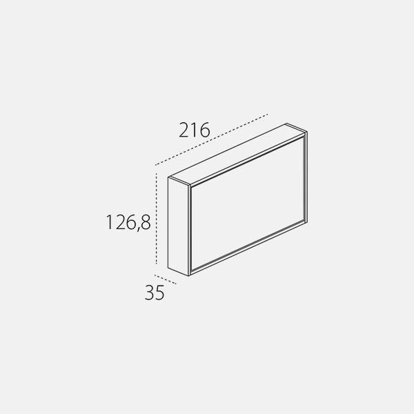 Dimension drawing of wall bed Kali Standard — drawing 3