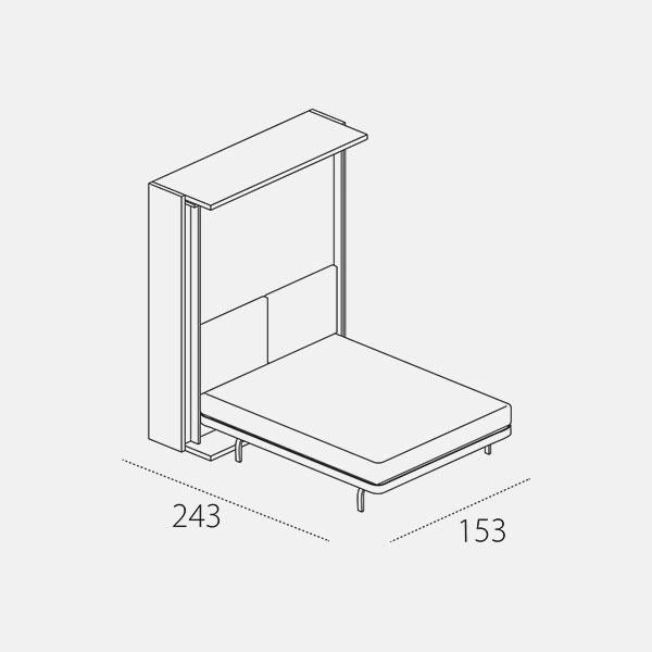 Dimension drawing of double wall bed LGM01/TAV — drawing 5