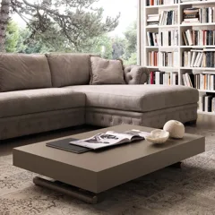 Transforming coffee and dining table BLOCK — Low coffee table