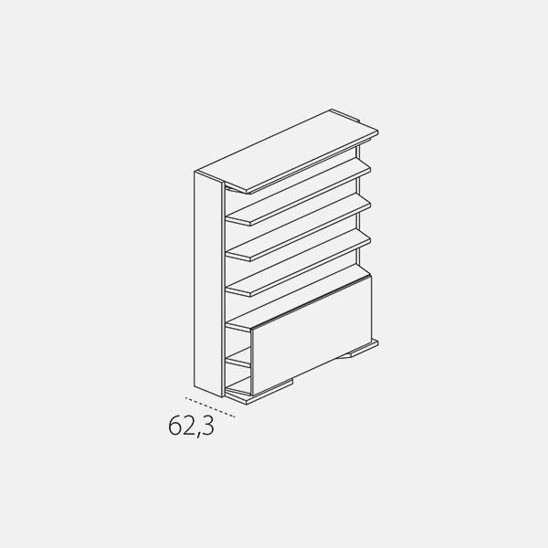 Dimension drawing of double wall bed LGM01/TAV — drawing 2