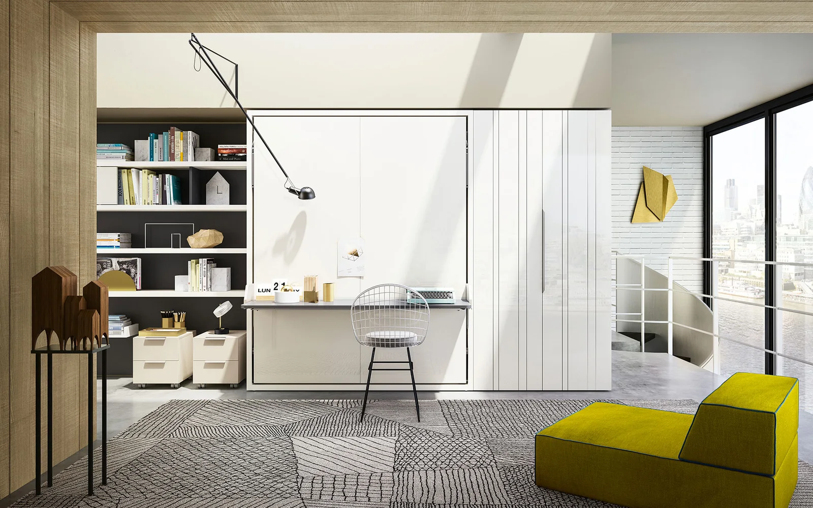 Double wall bed Penelope 2 Board — Day · closed