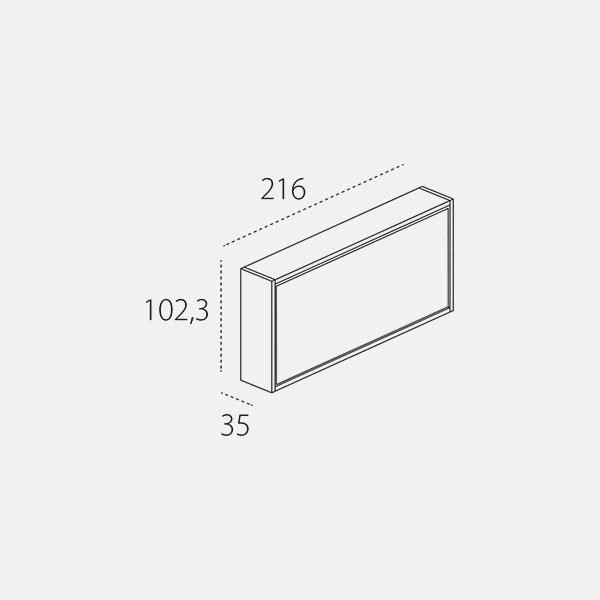 Dimension drawing of wall bed Kali Standard — drawing 1