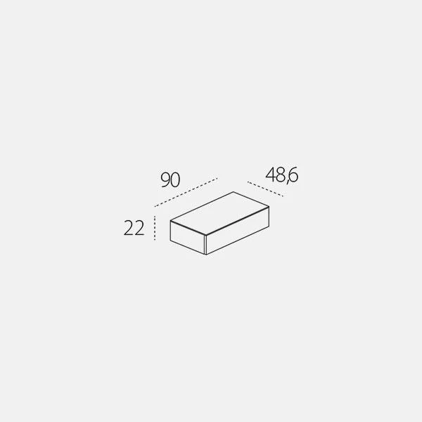 Pull-out folding table App — Base configuration — closed