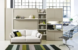 Foldaway home office Home Office — Open workstation in a living room