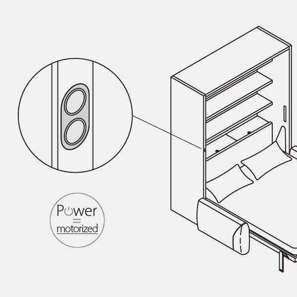 Dimension drawing of double wall bed Minerva — drawing 5