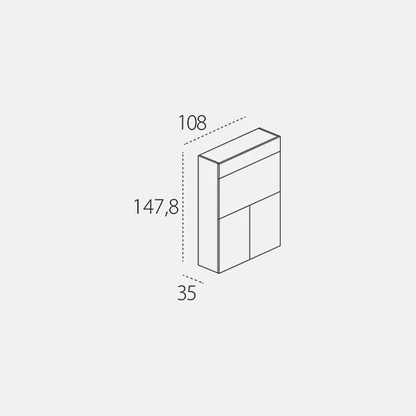 Foldaway home office Home Office — 147.8 cm high unit — closed